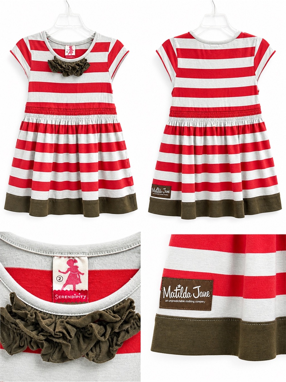 Matilda Jane Serendipity Striped Lap Dress ❤️ Size 2